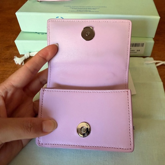 Off-White Pink Mini Top Handle Bag with Silver Logo - Picture 6 of 9